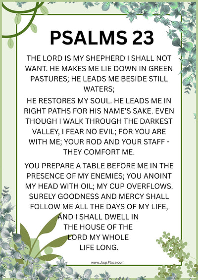 Digital product - PSALM 23 ENGLISH AND MAORI OPTIONS