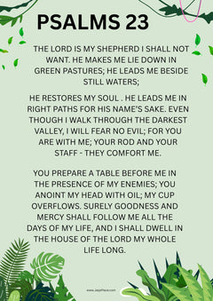 Digital product - PSALM 23 ENGLISH AND MAORI OPTIONS