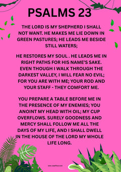 Digital product - PSALM 23 ENGLISH AND MAORI OPTIONS